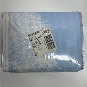 Victoria Secret Duvet Cover Feather Print Blue White Size Full / Queen New